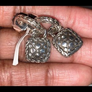 John Hardy silver dot hoop earrings